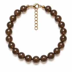 Rauchquarz Armband aus vergoldetem Stahl - AURA