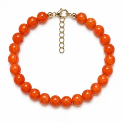 gelbem Calcedon Armband aus vergoldetem Stahl - AURA