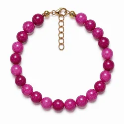 pink Turmalin Armband aus vergoldetem Stahl - AURA