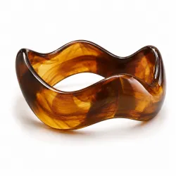 Cognac gefärbt bangle aus Harz - AURA