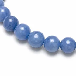 blauem Aquamarin Halskette aus vergoldetem Stahl - AURA