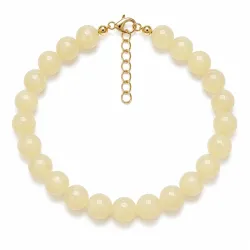 gelbem Chalzedon Armband aus vergoldetem Stahl - AURA