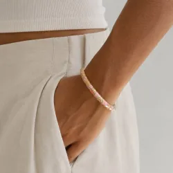 Wasserfest pink bangle aus vergoldetem Stahl - OCEANA