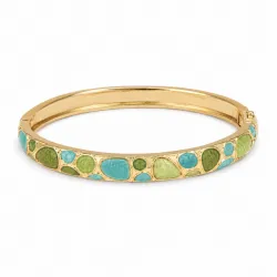 Wasserfest grünem bangle aus vergoldetem Stahl - OCEANA