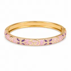 Wasserfest Blumen rosa bangle aus vergoldetem Stahl - OCEANA