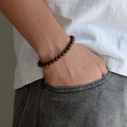 bronzit Armband aus Nylon mit verstellbarer Kordel