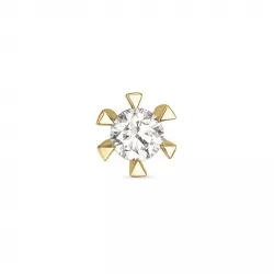 1 x 0,15 ct Diamant Solitärohrstecker in 14 Karat Gold mit Diamant 