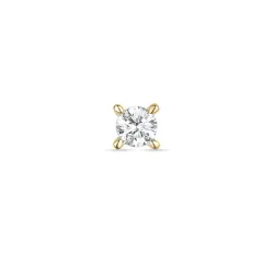 1 x 0,08 ct Diamant Solitärohrstecker in 14 Karat Gold mit Diamant 