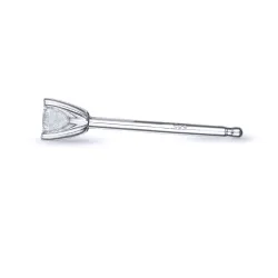 1 x 0,08 ct Diamant Solitärohrstecker in 14 Karat Weißgold mit Diamant