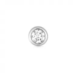 1 x 0,05 ct Solitärohrstecker in 14 Karat Weißgold mit Diamant 