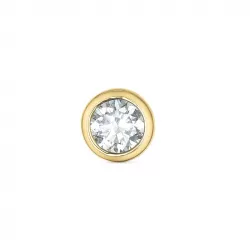 1 x 0,14 ct Diamant Solitärohrstecker in 14 Karat Gold mit Diamant 