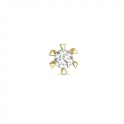 1 x 0,11 ct Diamant Solitärohrstecker in 14 Karat Gold mit Diamant 