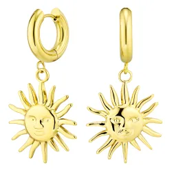 Wasserfester Sonne Kreole in vergoldetem Stahl - OCEANA