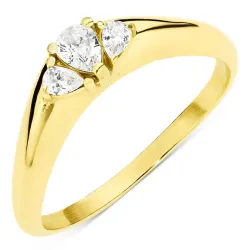 Wasserfest Zirkon Ring aus vergoldetem Edelstahl - OCEANA