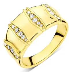 Wasserfest Zirkon Ring aus vergoldetem Edelstahl - OCEANA