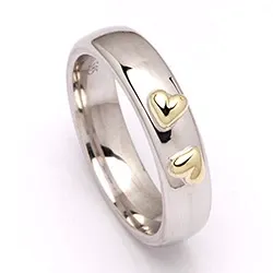 Trauring in Silber und Gelbgold