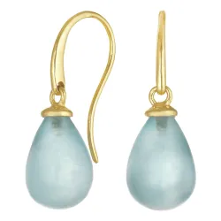 Ohrringe in 9 Karat Gold mit Aquamarin