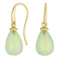 Ohrringe in 9 Karat Gold mit prehnite