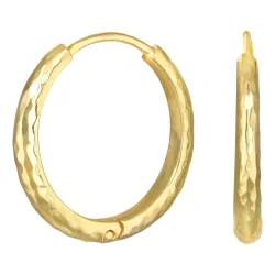 25 mm Kreole in vergoldetem Silber