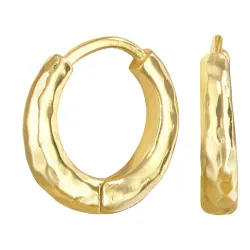 14 mm Kreole in vergoldetem Silber