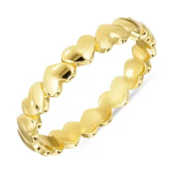 Herz Ring aus vergoldetem Sterlingsilber