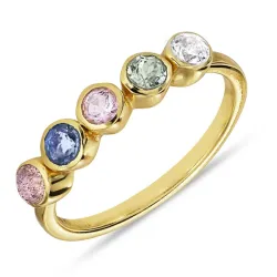 mehrfarbigem Ring aus vergoldetem Sterlingsilber - Bubbly Twist