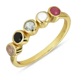 mehrfarbigem Ring aus vergoldetem Sterlingsilber - Bubbly Twist