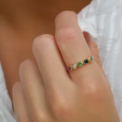 mehrfarbigem Ring aus vergoldetem Sterlingsilber - Bubbly Twist