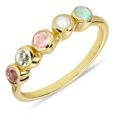 mehrfarbigem Ring aus Silber - Bubbly Twist