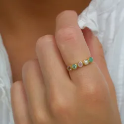 mehrfarbigem Ring aus Silber - Bubbly Twist