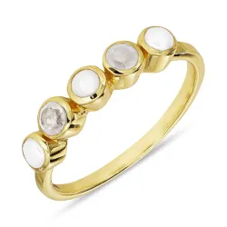 Perle Ring aus vergoldetem Sterlingsilber - Bubbly Twist