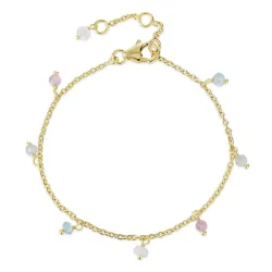 Schmuckstein Armband aus vergoldetem Sterlingsilber  x   - Loom Stones