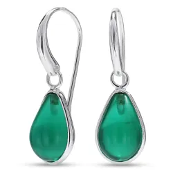 Tropfen Aqua Bergkristall Ohrringe in Silber - Loom Stones