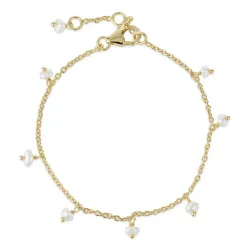 Perle Armband aus vergoldetem Sterlingsilber  x   - Loom Stones