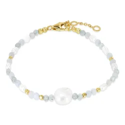 blauem Armband aus vergoldetem Sterlingsilber