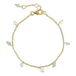 Schmuckstein Armband aus vergoldetem Sterlingsilber  x   - Loom Stones