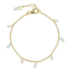 Schmuckstein Armband aus vergoldetem Sterlingsilber  x   - Loom Stones