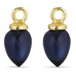 synthetisch blauem Saphir Anhänger für Ohrringe in vergoldetem Sterlingsilber - Mix & Match