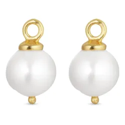 8 mm Perle Anhänger für Ohrringe in vergoldetem Silber - Mix & Match