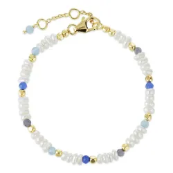 Schmuckstein Armband aus vergoldetem Sterlingsilber  x   - Loom Stones