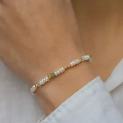 Schmuckstein Armband aus vergoldetem Sterlingsilber  x   - Loom Stones