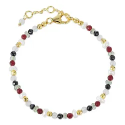 Schmuckstein Armband aus vergoldetem Sterlingsilber  x   - Loom Stones