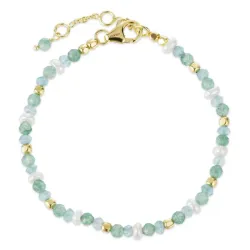 Schmuckstein Armband aus vergoldetem Sterlingsilber  x   - Loom Stones