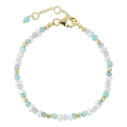 Schmuckstein Armband aus vergoldetem Sterlingsilber  x   - Loom Stones