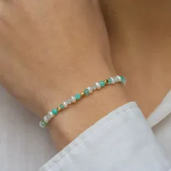 Schmuckstein Armband aus vergoldetem Sterlingsilber  x   - Loom Stones