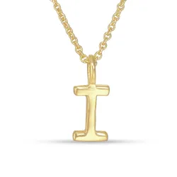 buchstab i Anhänger mit Halskette aus vergoldetem Sterlingsilber - My Letter