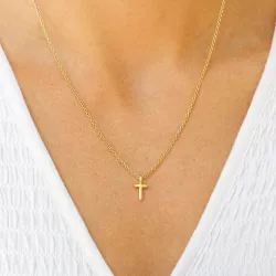 buchstab t Anhänger mit Halskette aus vergoldetem Sterlingsilber - My Letter