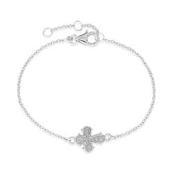 12 x 10,5 mm Dagmarkreuz Armband aus Silber - Amoré
