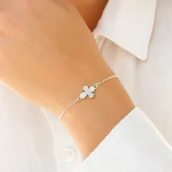 12 x 10,5 mm Dagmarkreuz Armband aus Silber - Amoré