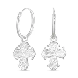 16,5 mm Dagmarkreuz Kreole in Silber - Amoré